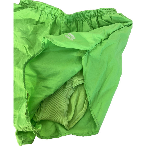 Women’s Running Athletic Shorts MOVING COMFORT Sz S Neon Green with green liner - Picture 3 of 9